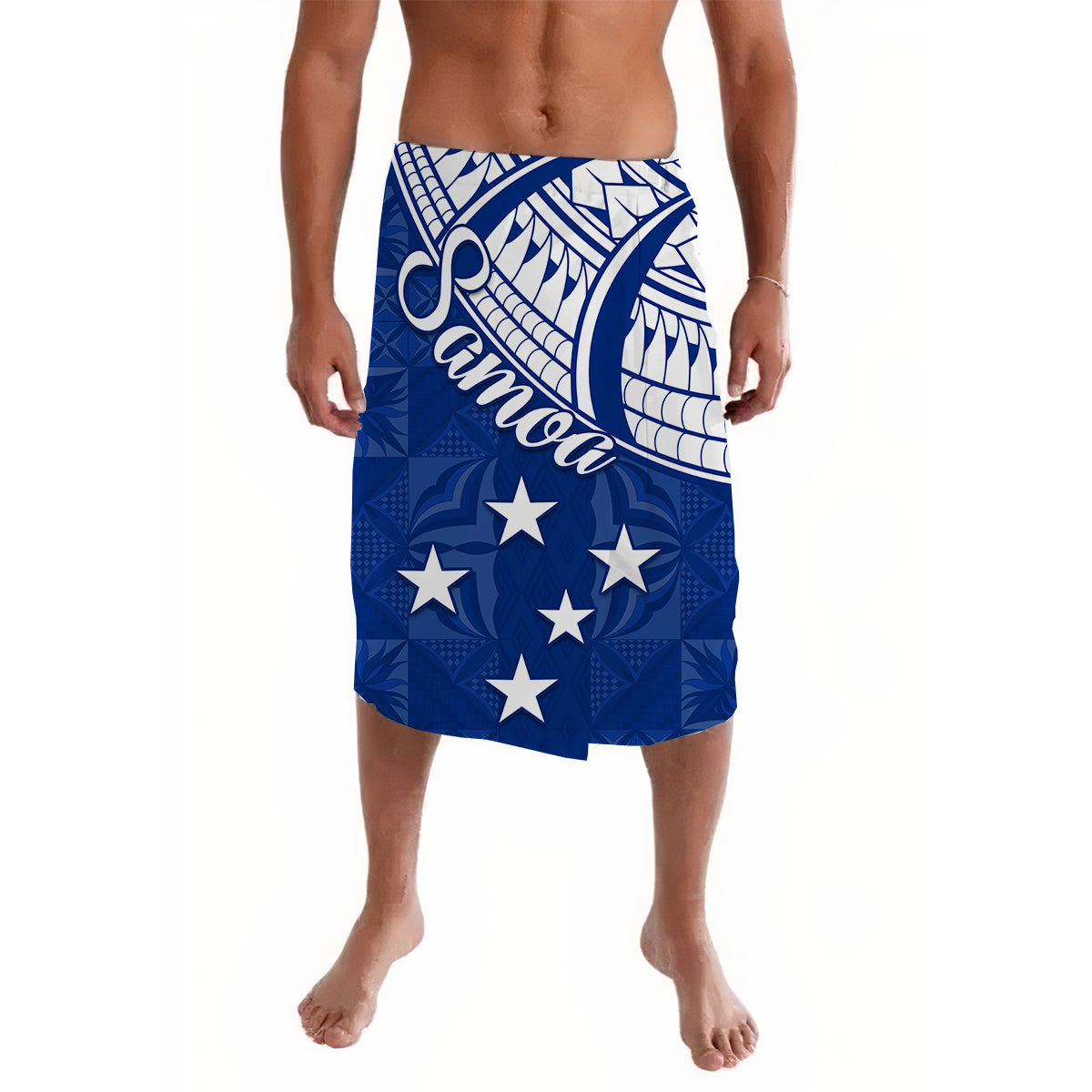Samoa Siapo Lavalava Sporty Mix Barkcloth Panel