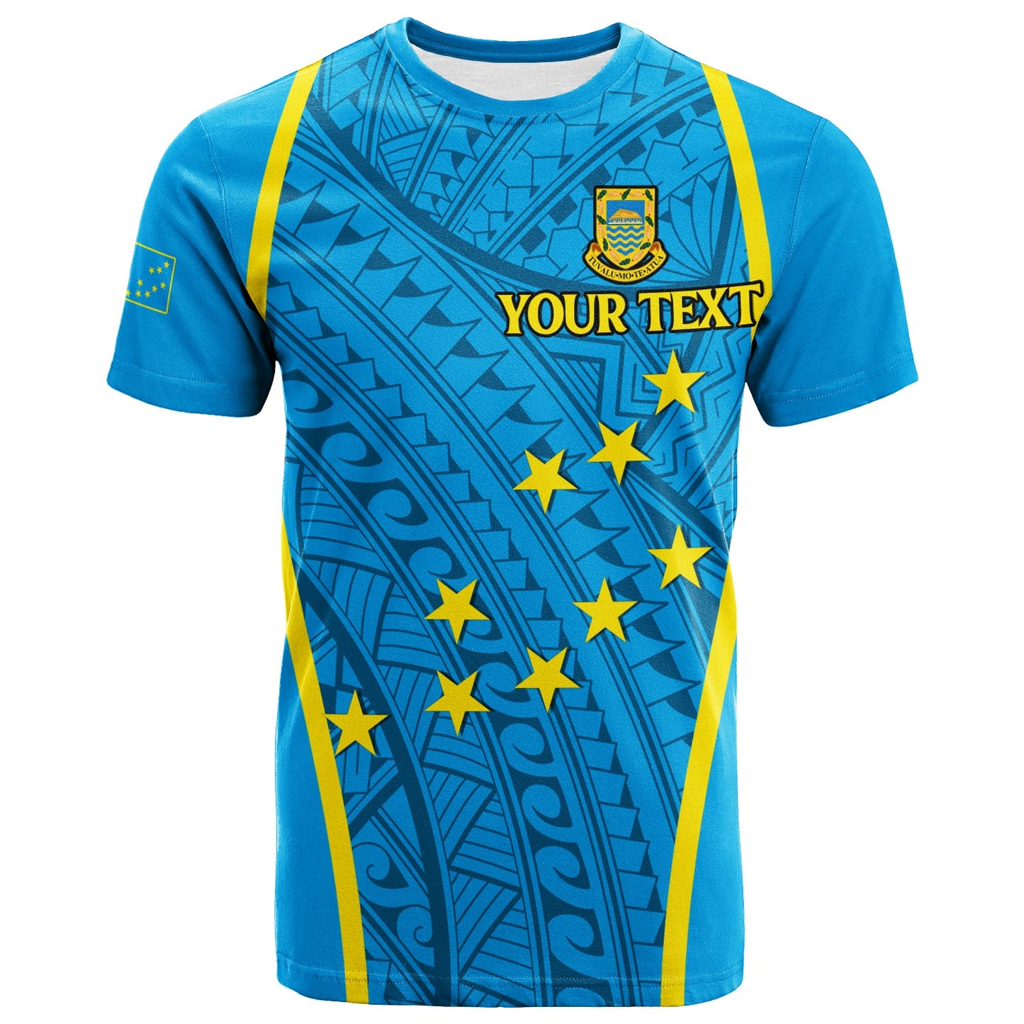 (Custom Personalised) Tuvalu T Shirt Tribal Pattern 2