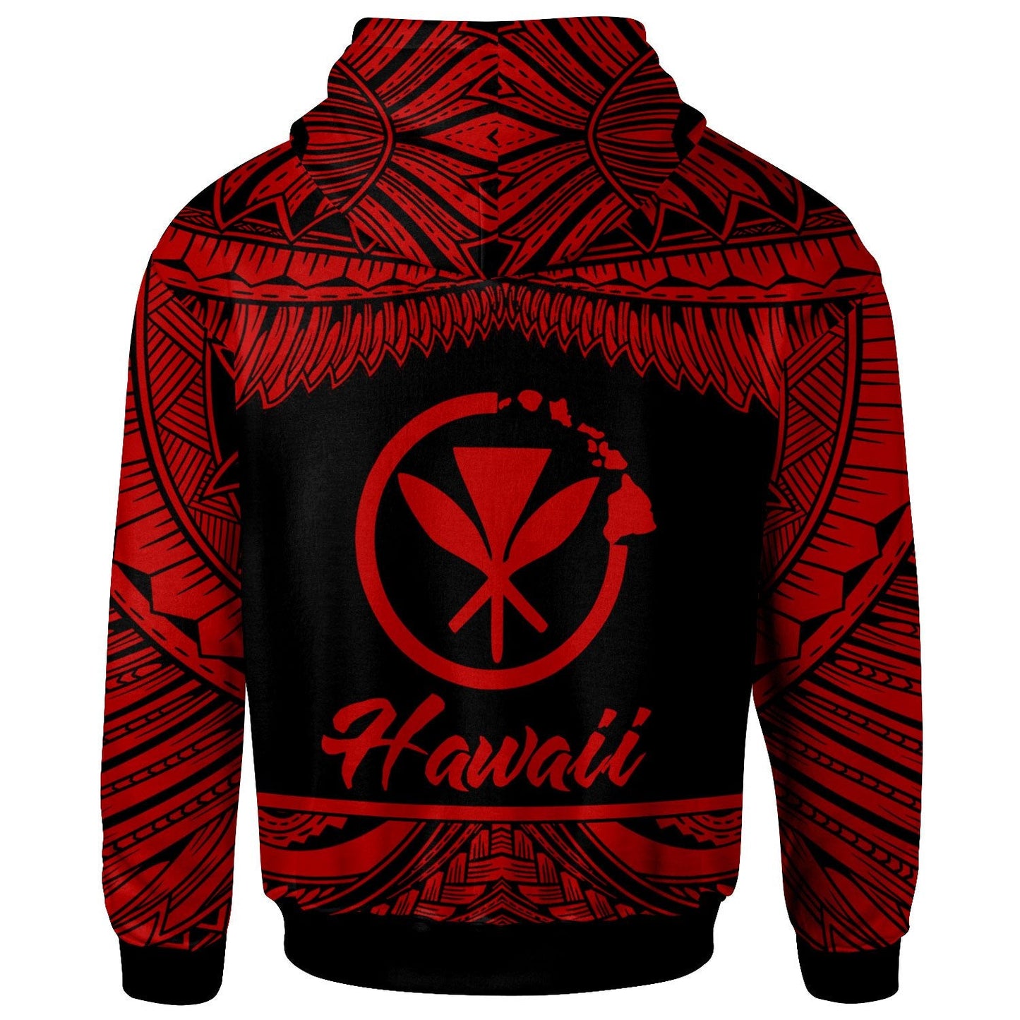 Hawaii Polynesian Hoodie Hawaii Pride Red Version