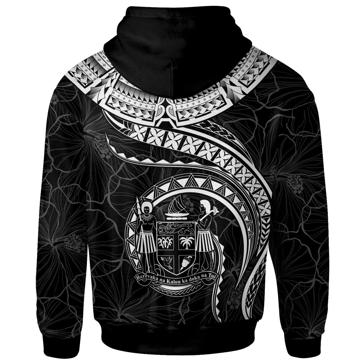 Fiji Polynesian Hoodie Fiji Waves (White)