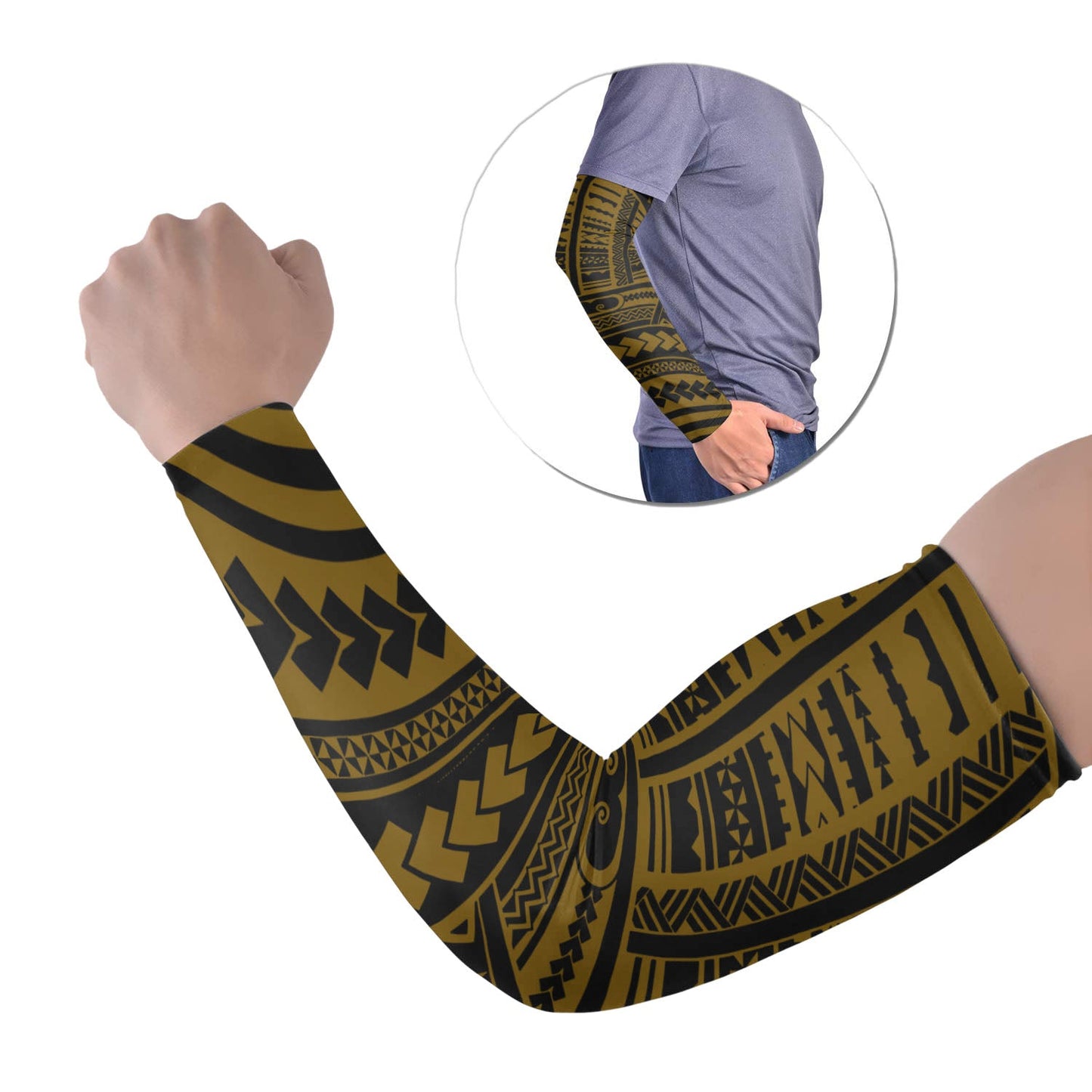 Polynesian Tribal Tattoo Arm Sleeve 43 (Set of Two) Colorful No.38