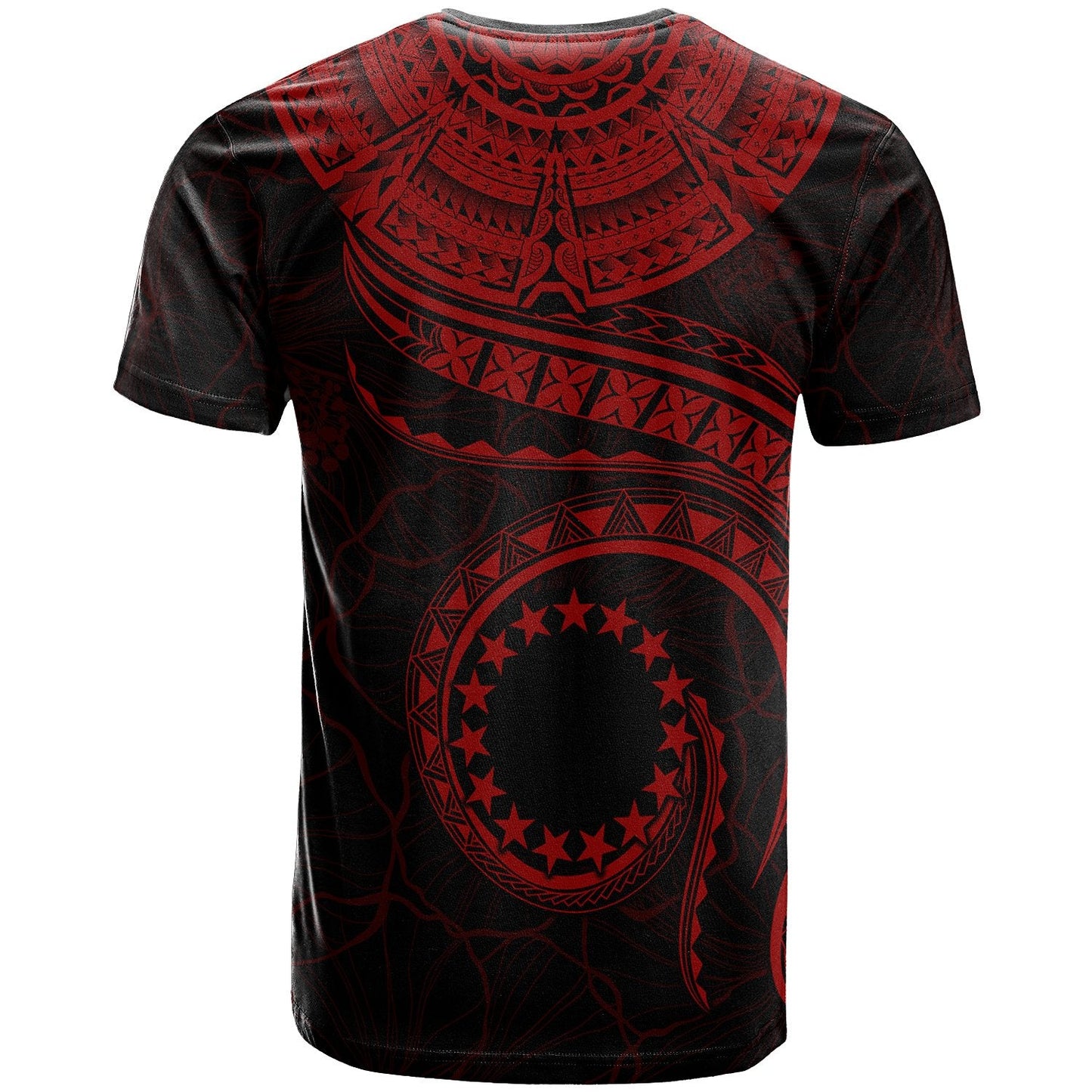 Cook Islands Polynesian T-shirt Cook Islands Waves Red