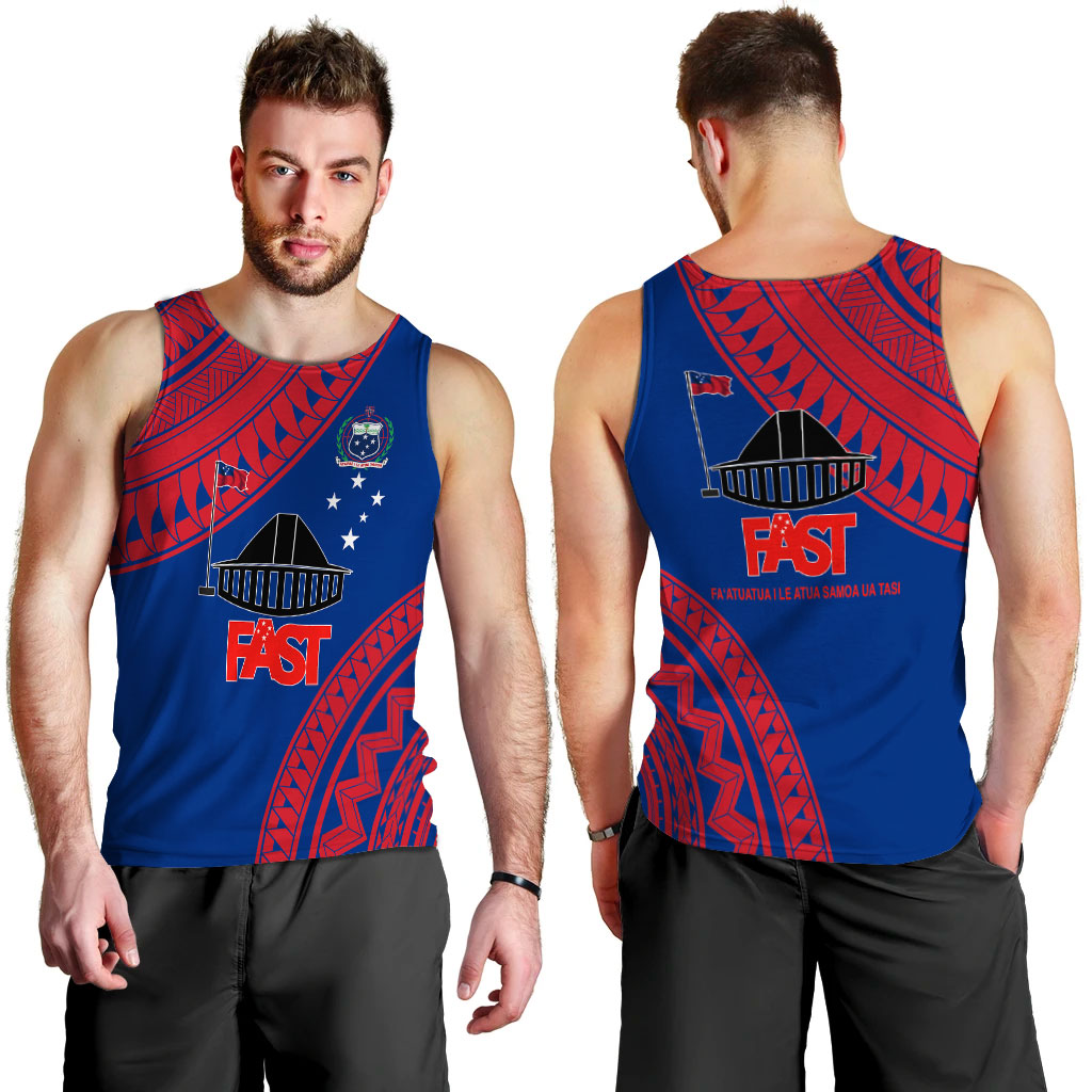 F.A.S.T Samoa Men Tank Top Samoan Pattern
