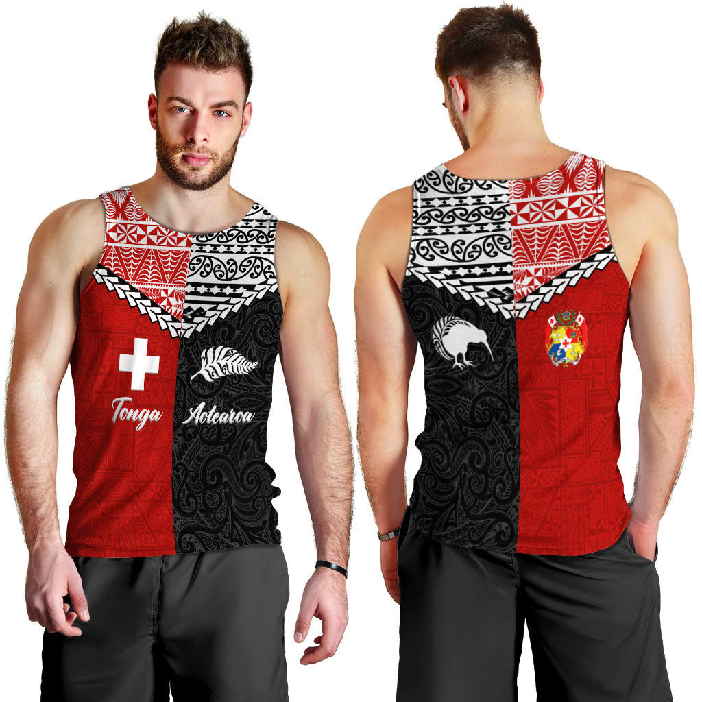 Tonga Combine New Zealand Maori Aotearoa Heritage Men Tank Top