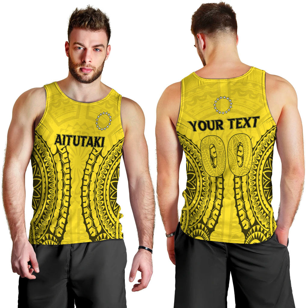 Custom Personalised Cook Islands Aitutaki Men Tank Top Tribal Pattern