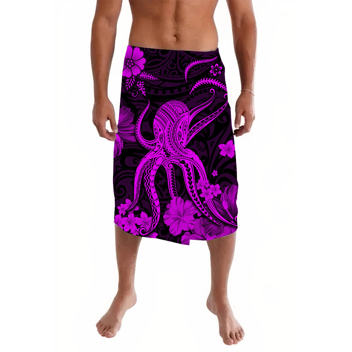Hawaii Lavalava Polynesia Purple Octopus