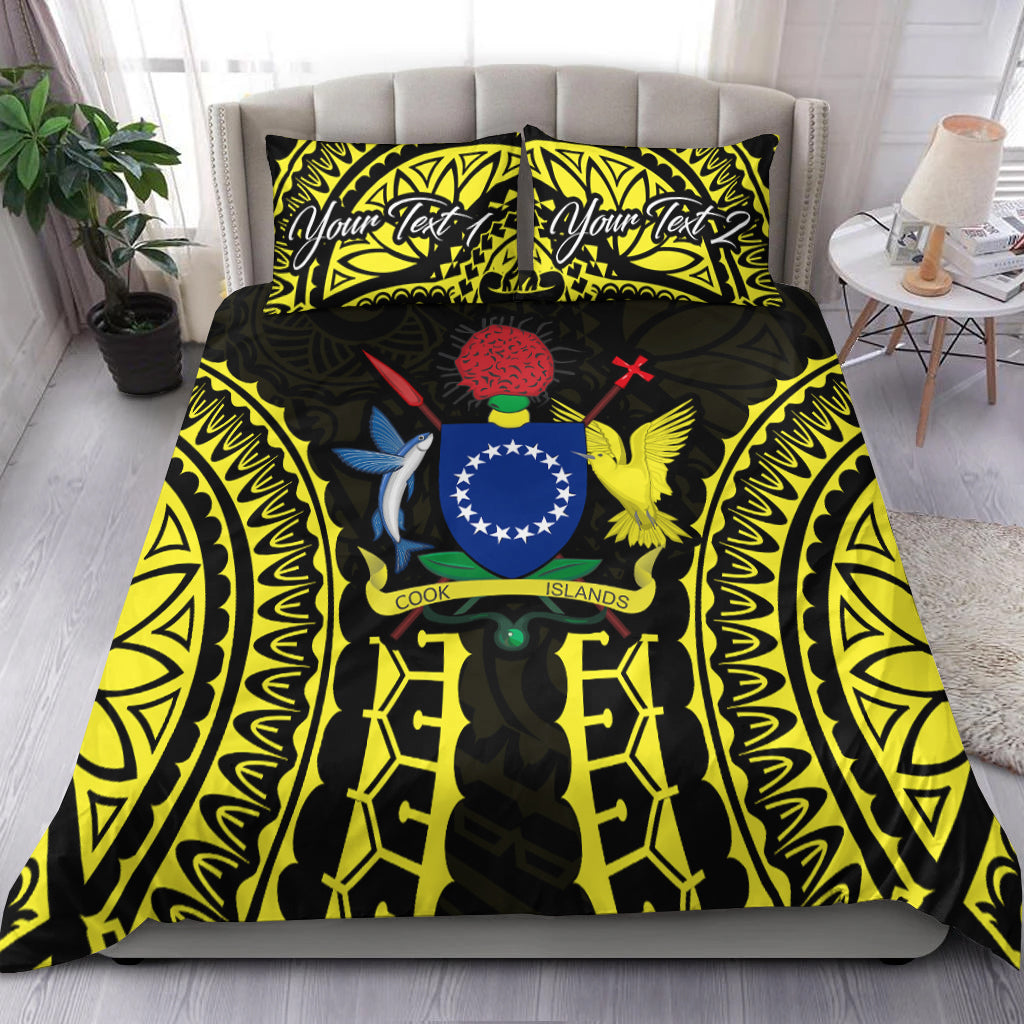 (Custom Personalised) Cook Islands Bedding Set Polynesian Cultural The Best For You Yellow