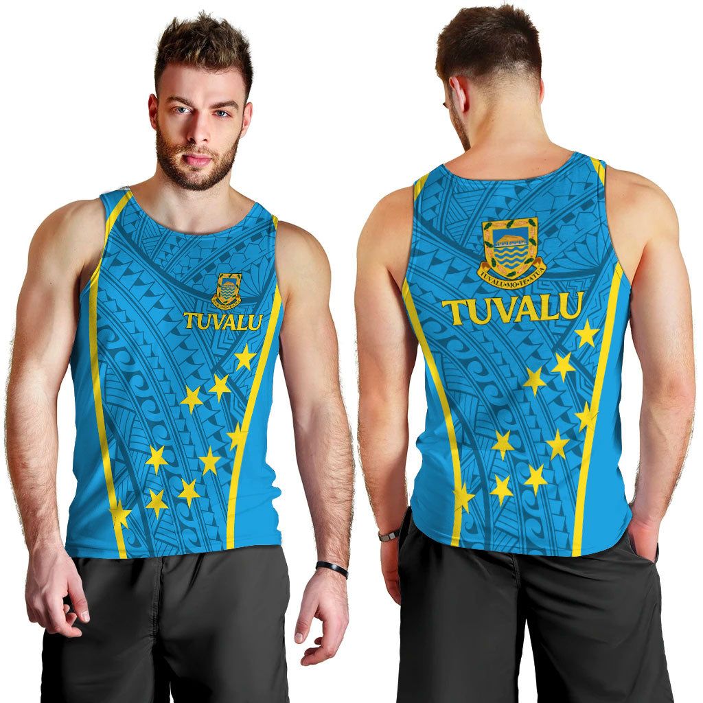 Tuvalu Men Tank Top Tribal Pattern