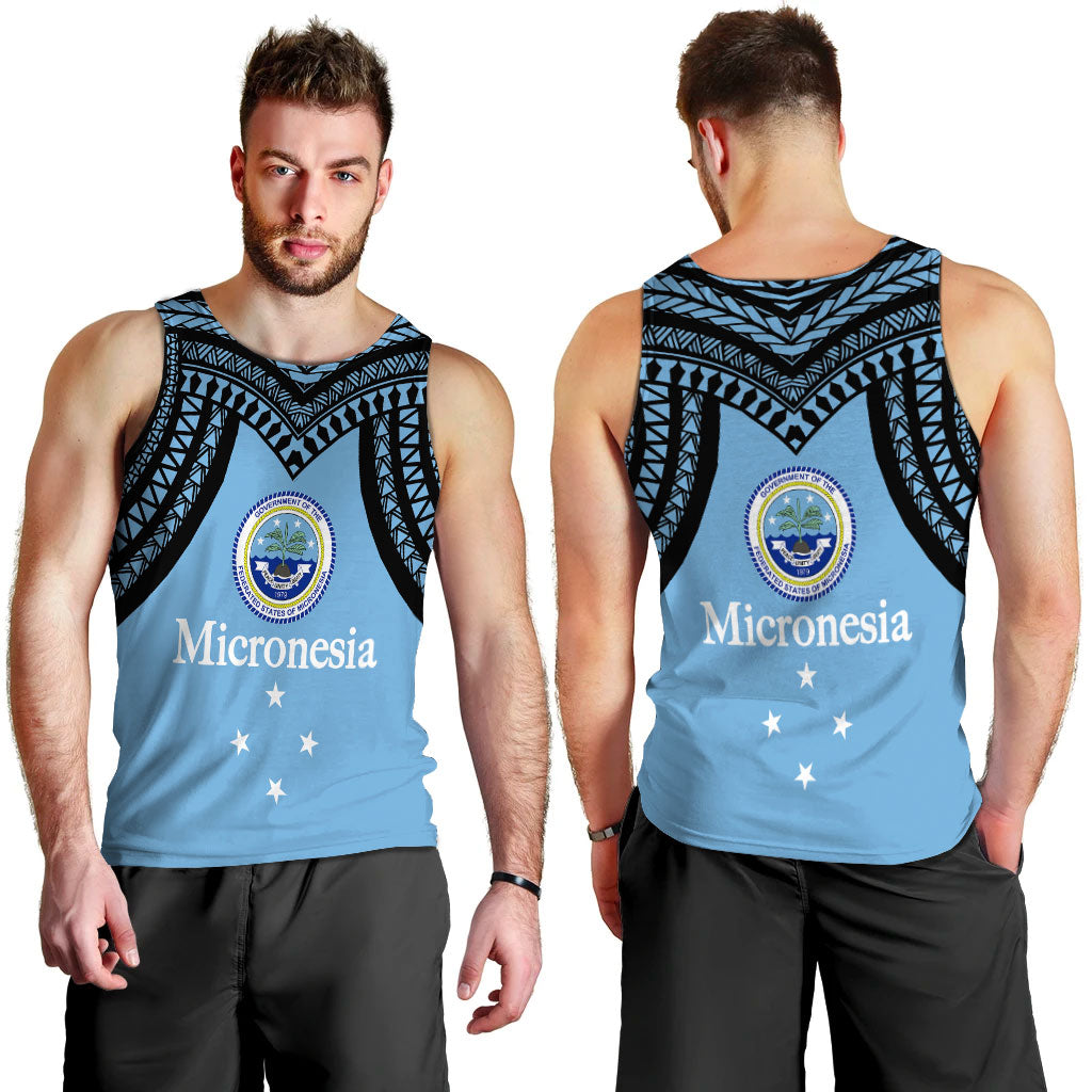 Federated States of Micronesia Men Tank Top Micronesia Pattern