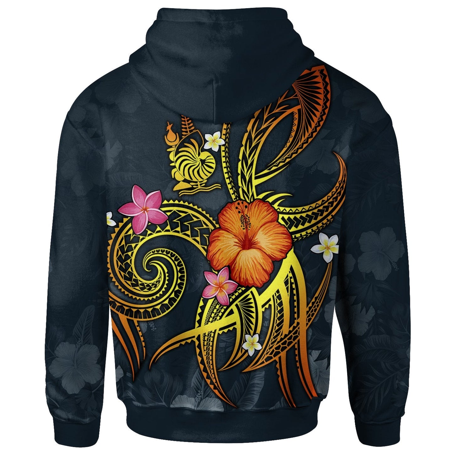 New Caledonia Polynesian Hoodie Legend of New Caledonia (Blue)