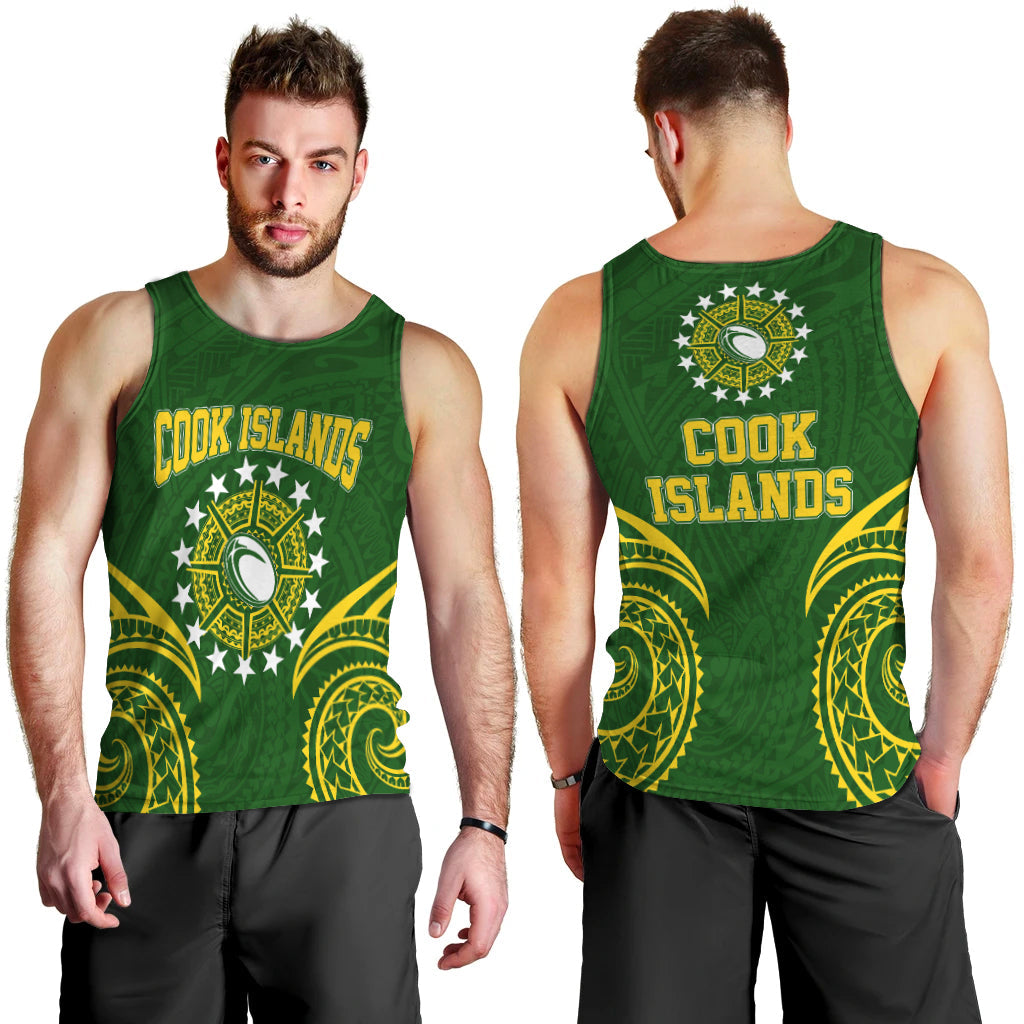 Cook Islands Rugby Men's Tank Top Tribal Pattern
