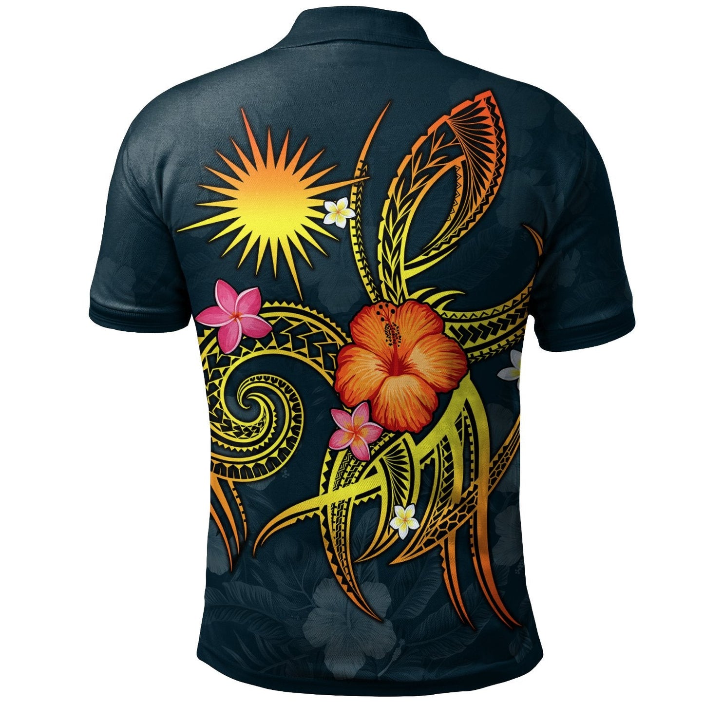 Marshall Islands Polynesian Personalised Polo - Legend of Marshall Islands Blue