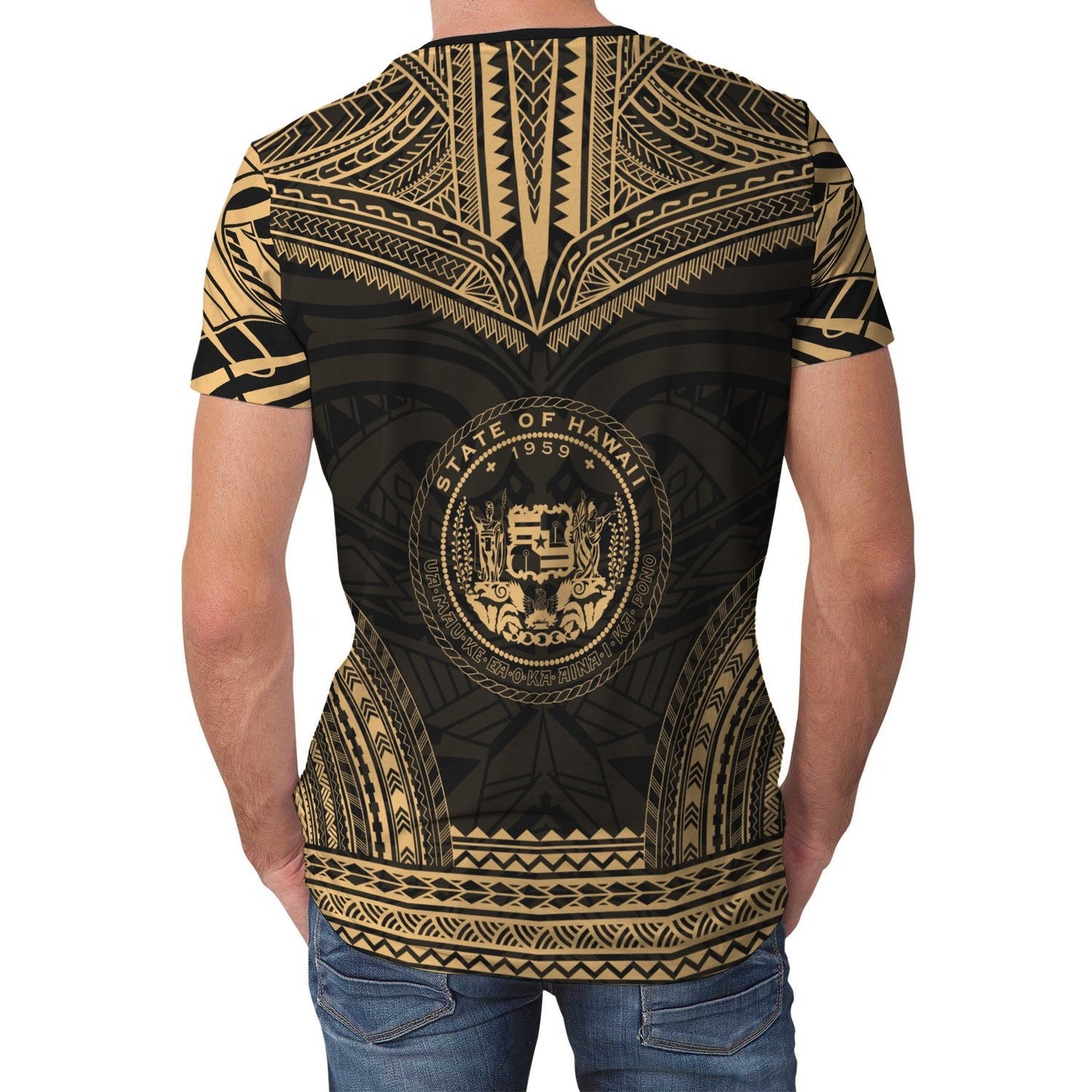Hawaii Unisex T-Shirt - Hawaii Polynesian Chief Gold Version