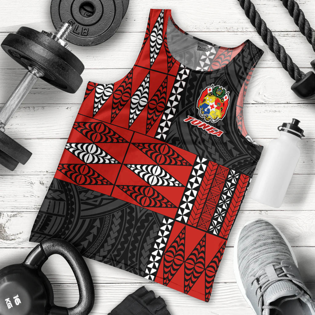 Tonga Men Tank Top Tongan Pattern Mix Polynesian