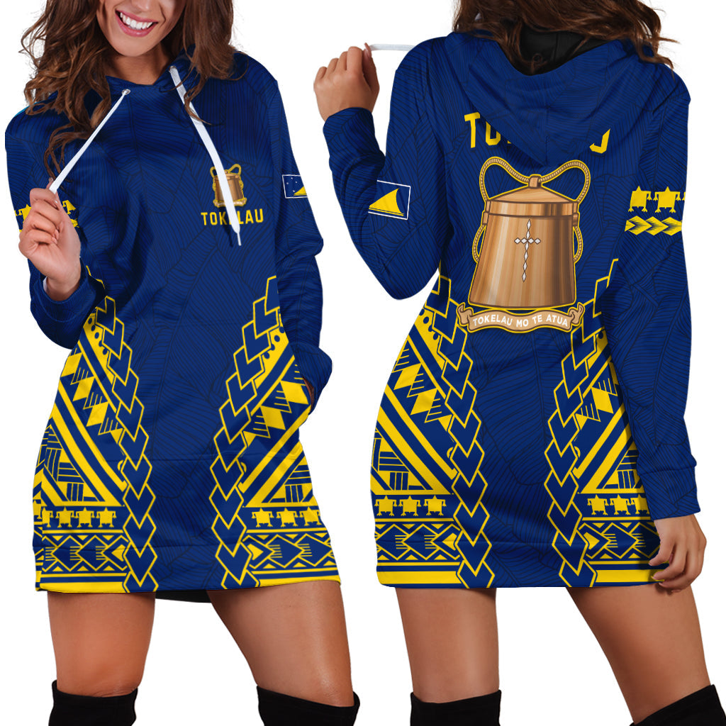 Tokelau Hoodie Dress Coconut Palm Leaf