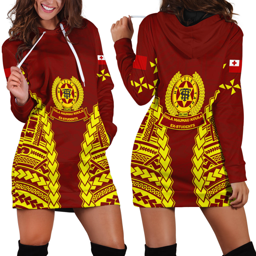 Tonga High School Hoodie Dress Red