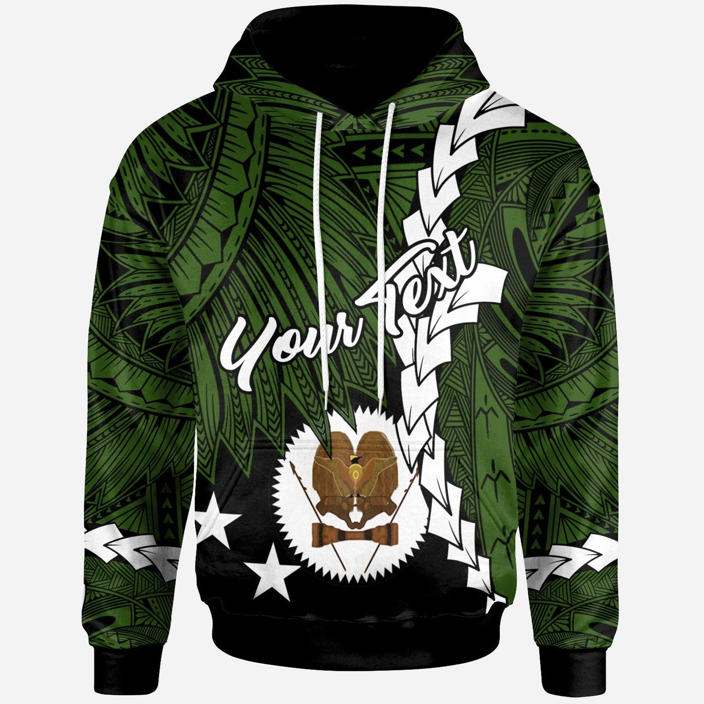 Papua New Guinea Western Highlands Province Polynesian Hoodie Tribal Wave Tattoo