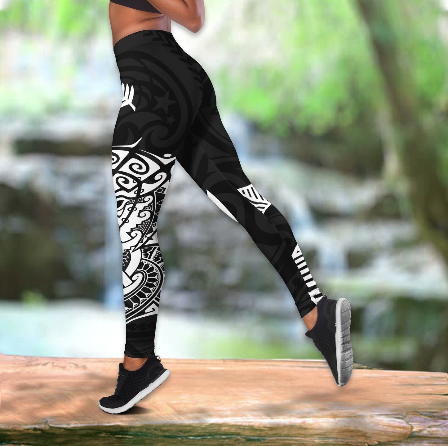 New Zealand Rugby Women Leggings Haka All Black mix Ta Moko