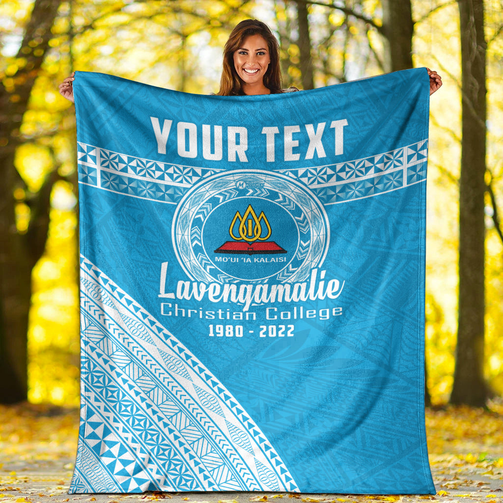 Custom Personalised Lavengamalie College Tonga Premium Blanket Happy 42nd Anniversary