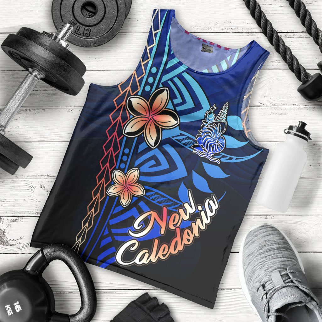 New Caledonia Men's Tank Top Vintage Tribal Mountain