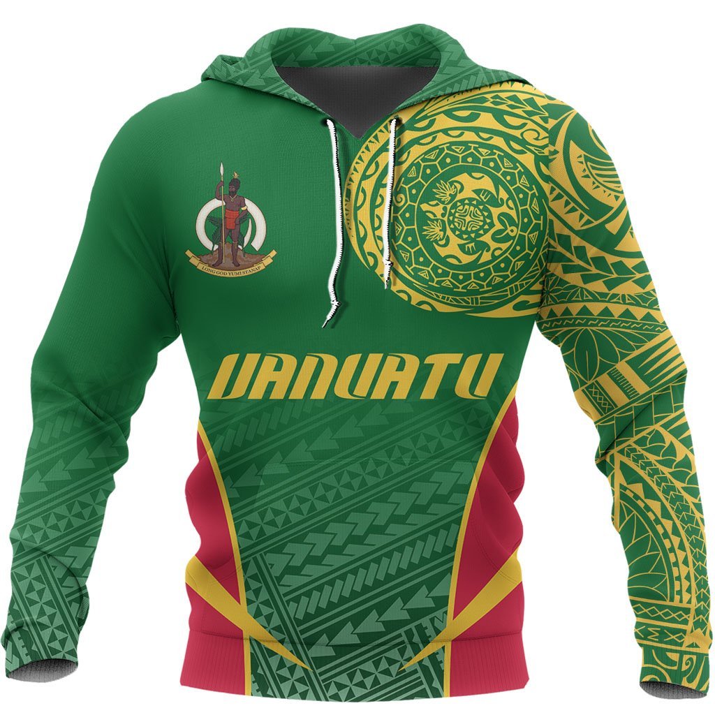 Vanuatu Active Special Hoodie Vanuatu Coat Of Arms Polynesian Tattoo