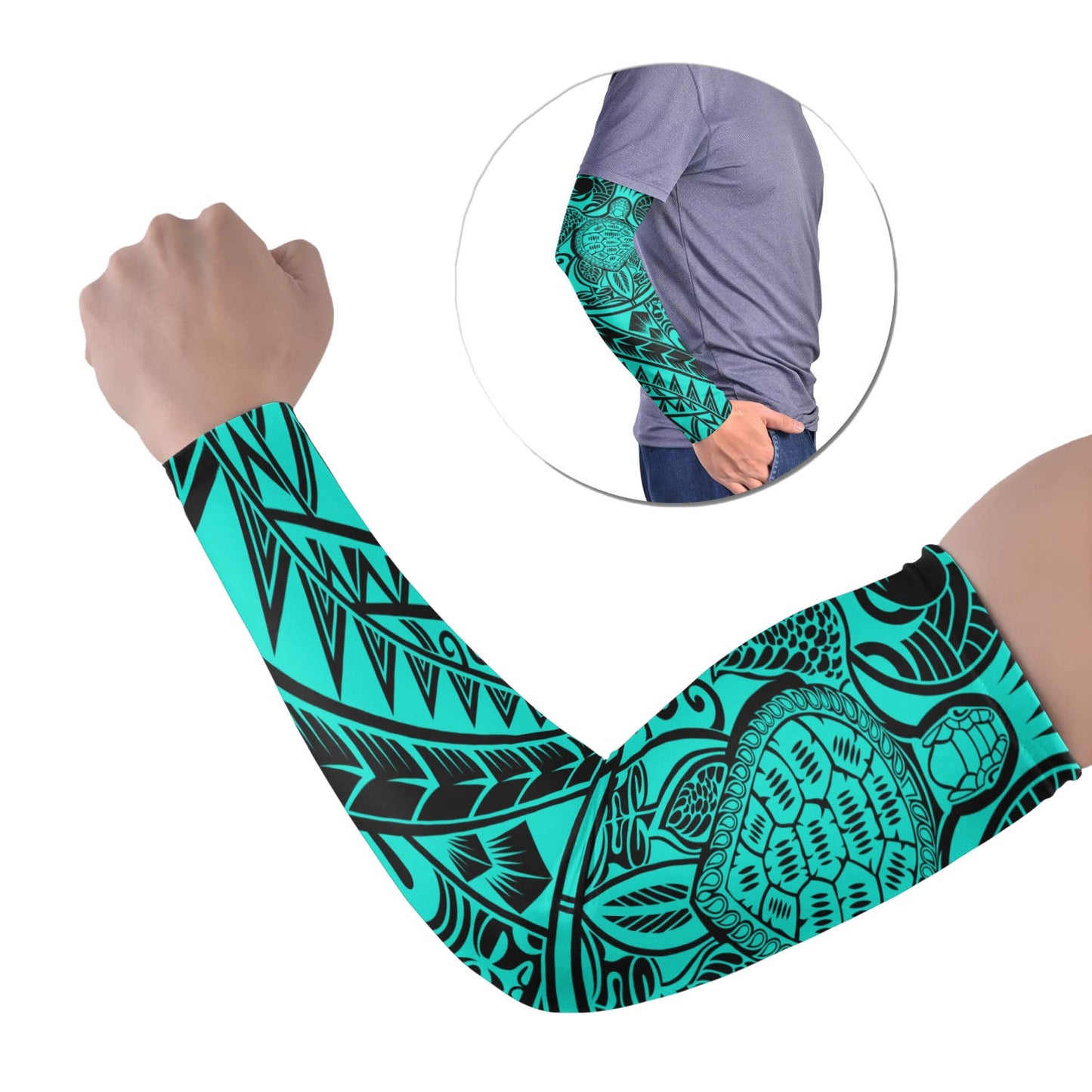 Polynesian Tribal Tattoo Arm Sleeve 43 (Set of Two) Colorful No.13