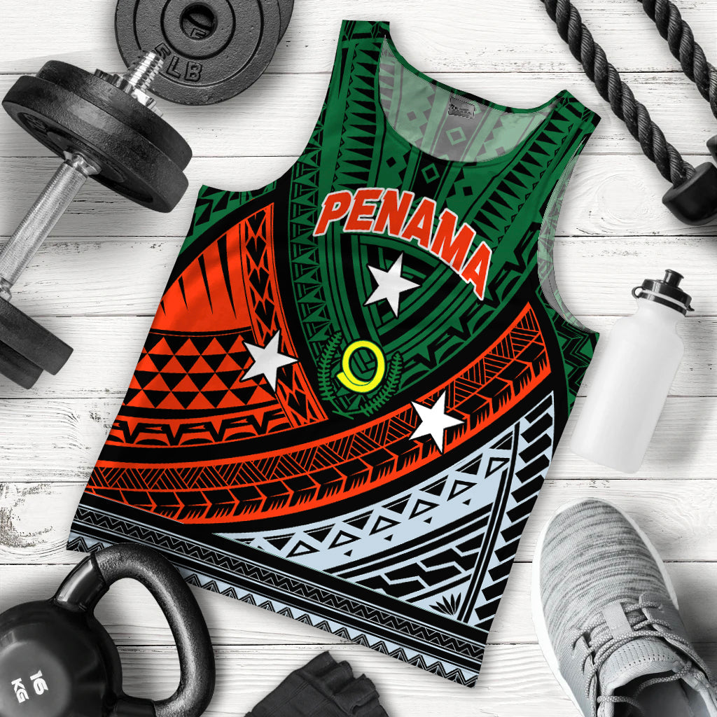 Vanuatu Penama Province Tribal Pattern Men Tank Top