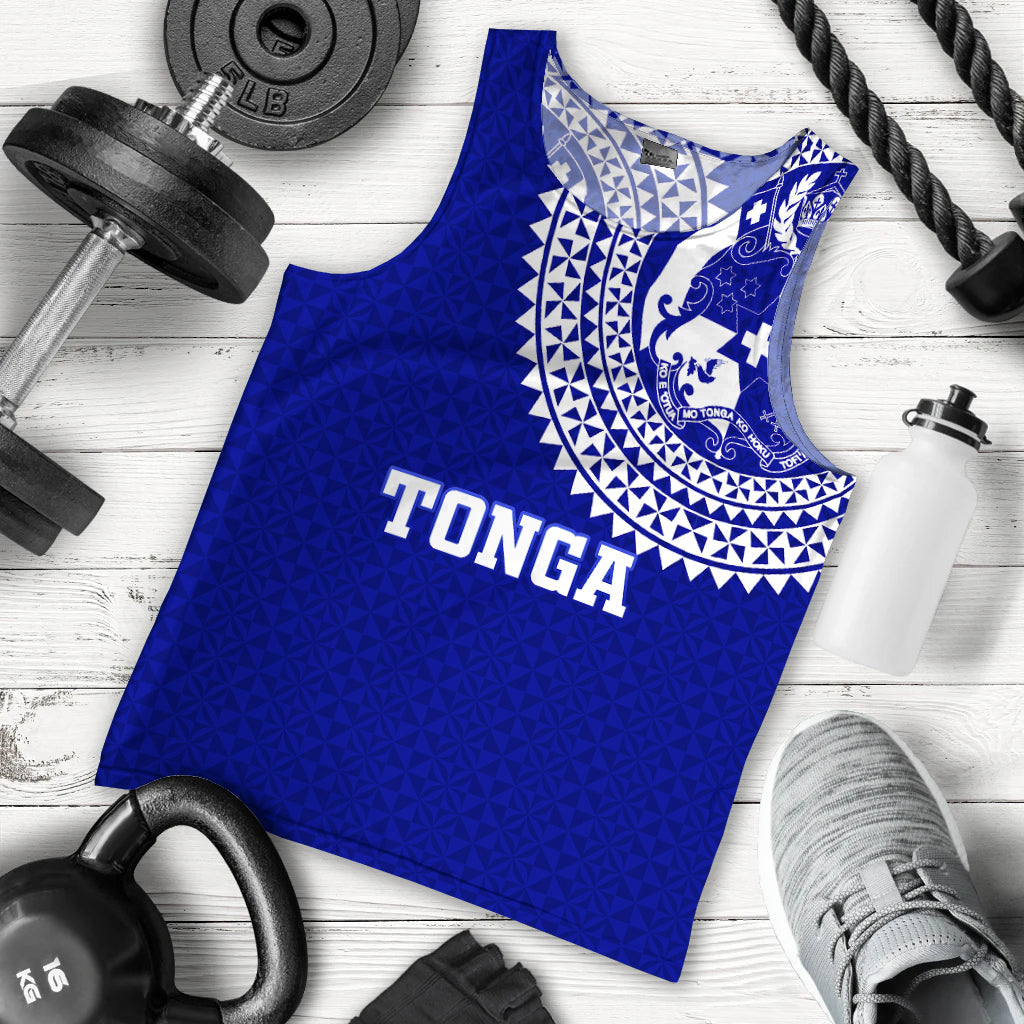 Tonga Men Tank Top Tongan Blue Turtle