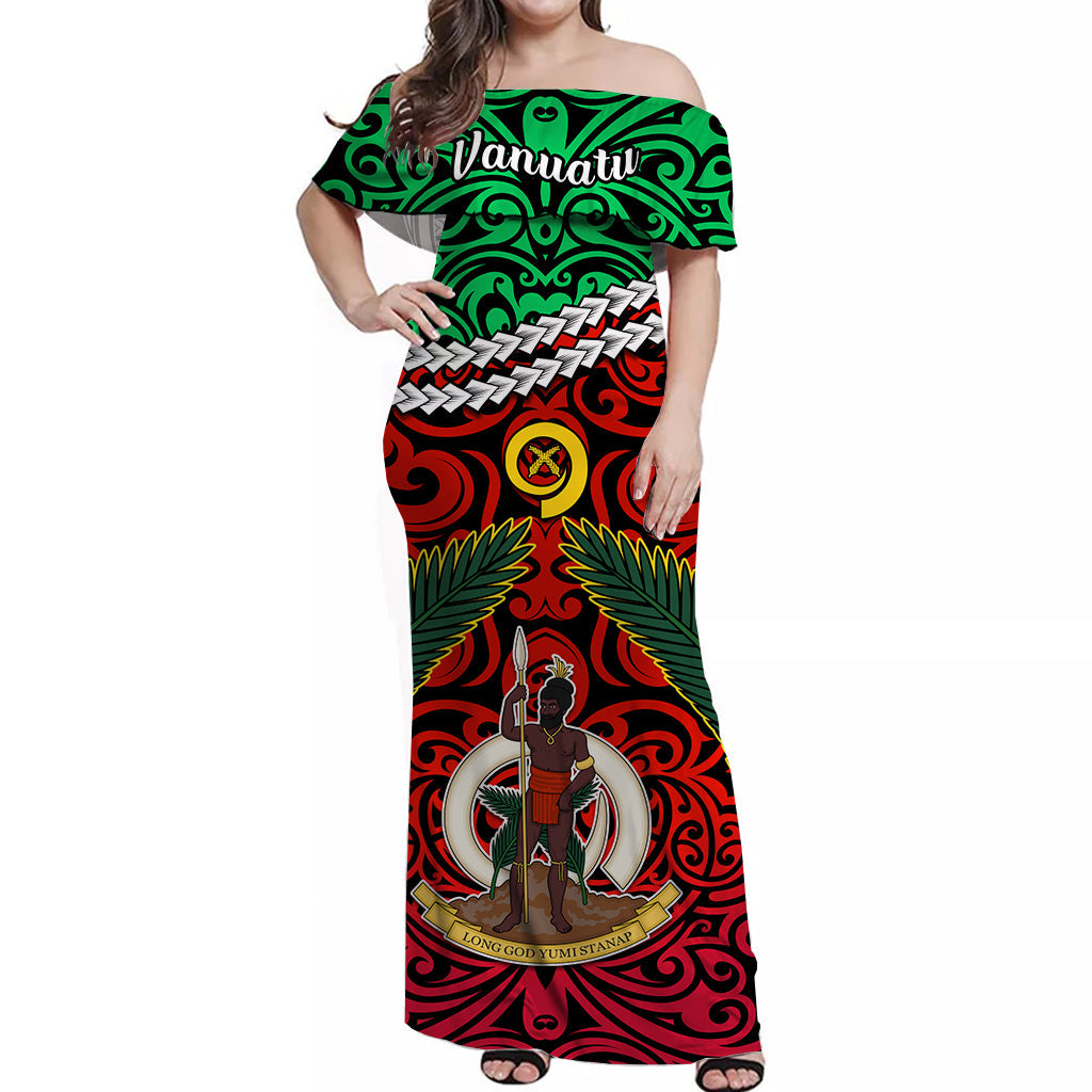 Vanuatu Off Shoulder Long Dress Simple Version 02