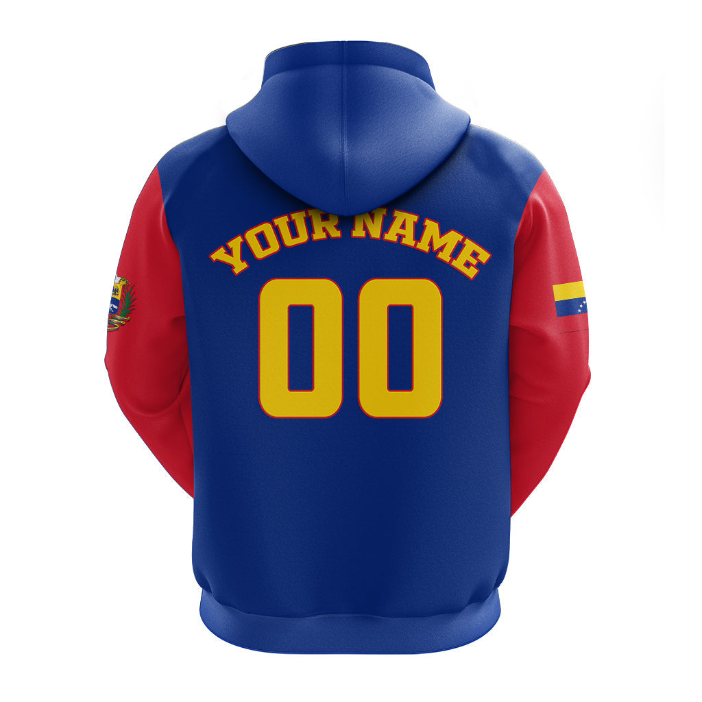 Custom Venezuela Baseball Pride Zip Hoodie