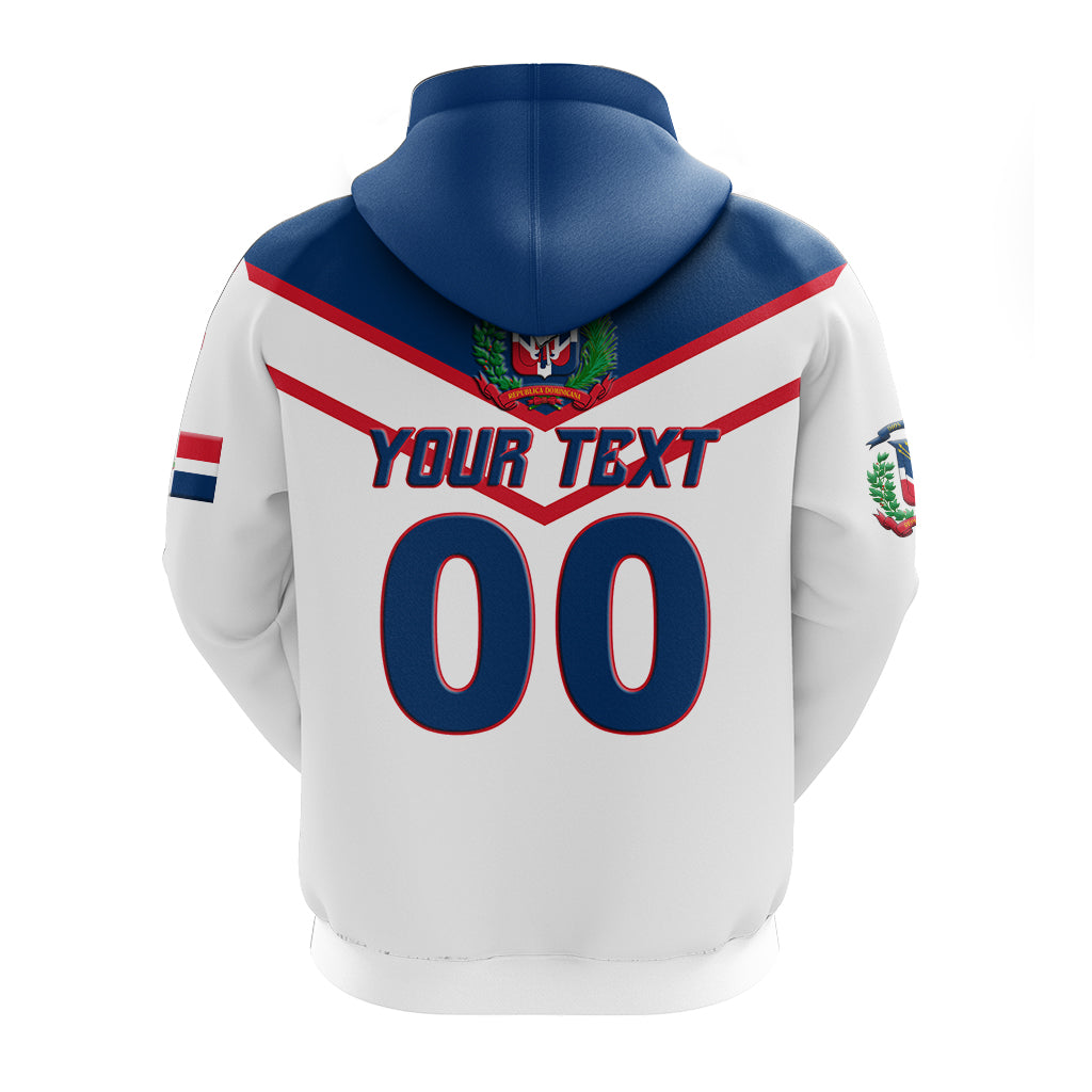 Custom Dominican Republic Zip Hoodie Baseball Pride