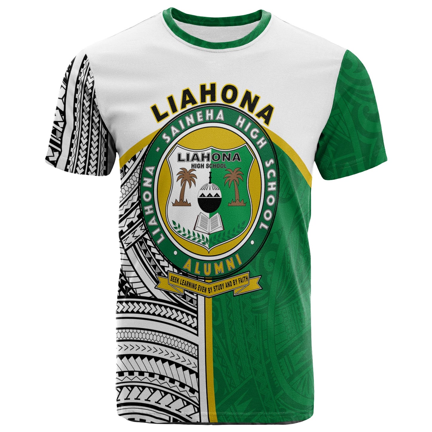 Liahona High School T Shirt Polynesian Patterns