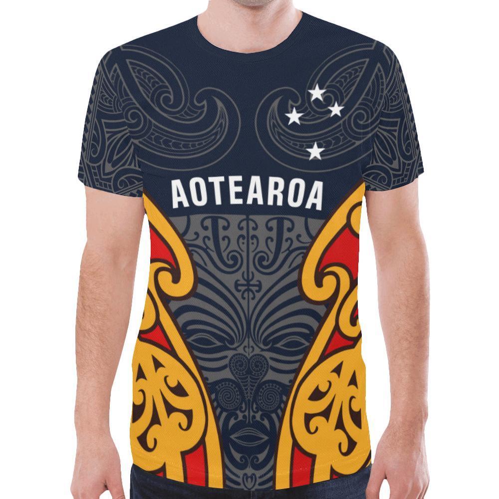New Zealand Rugby Shirt, Aotearoa Maori Moko T - Shirt