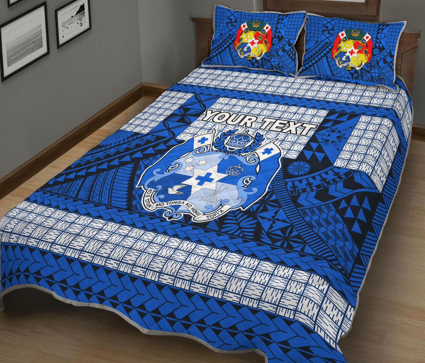 (Custom Personalised) Tonga Quilt Bed Set Be Unique Version 03 Blue