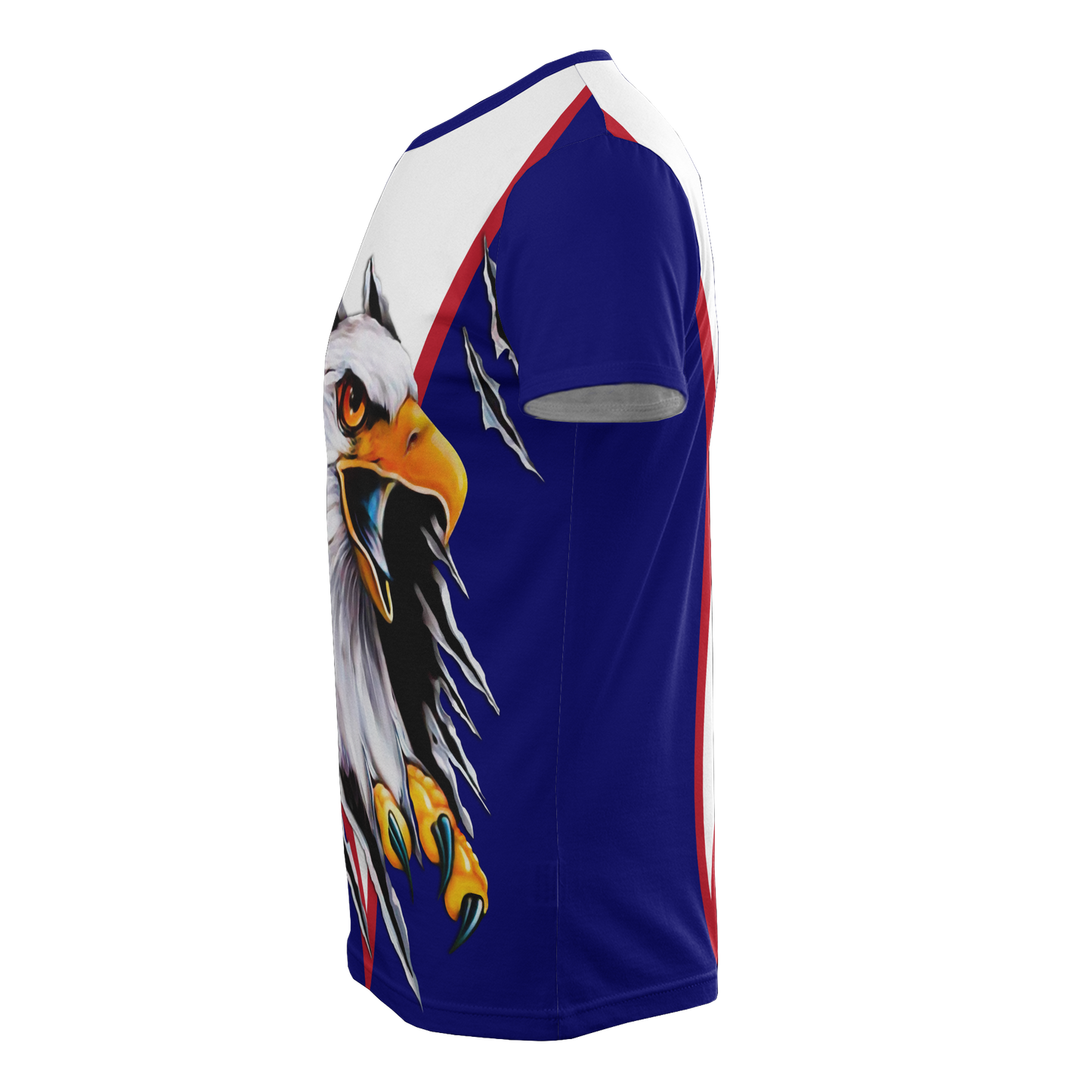 American Samoa T - Shirt - Eagle Scratch Style Blue