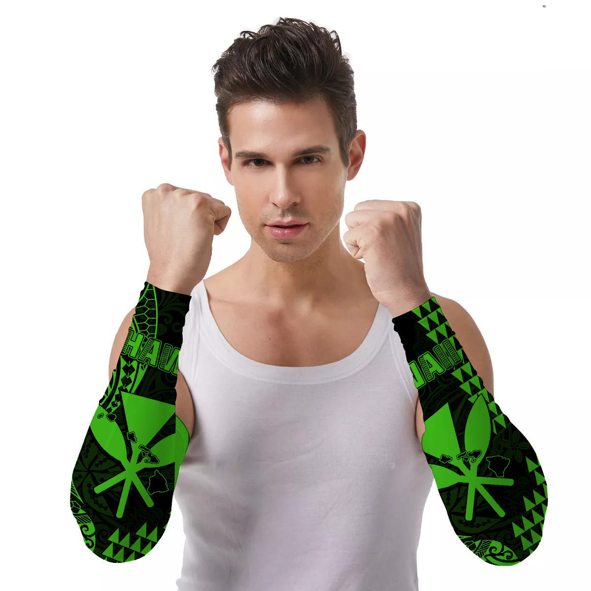 Arm Sleeves (Set of Two) Hawaii Day Kakau Proud To Be Hawaiian Kanaka Maoli Ver.07