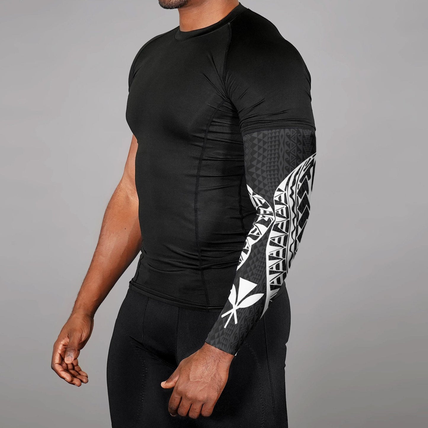 Hawaii Arm Sleeve Polynesian Pattern Black (Set of 2)