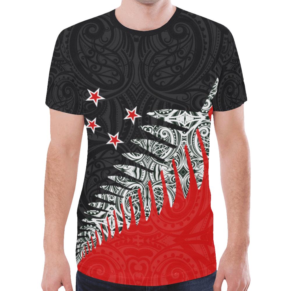 New Zealand Shirt, Maori Silver Fern T - Shirts
