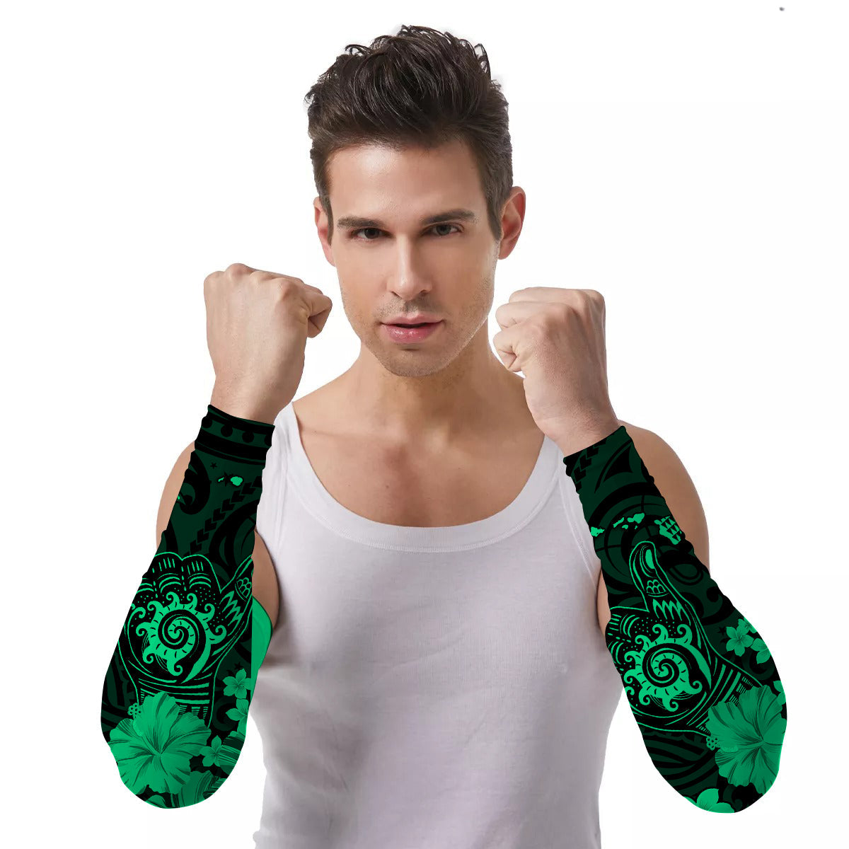 Arm Sleeves (Set of Two) Polynesia Cool Shaka Sign Ver.06