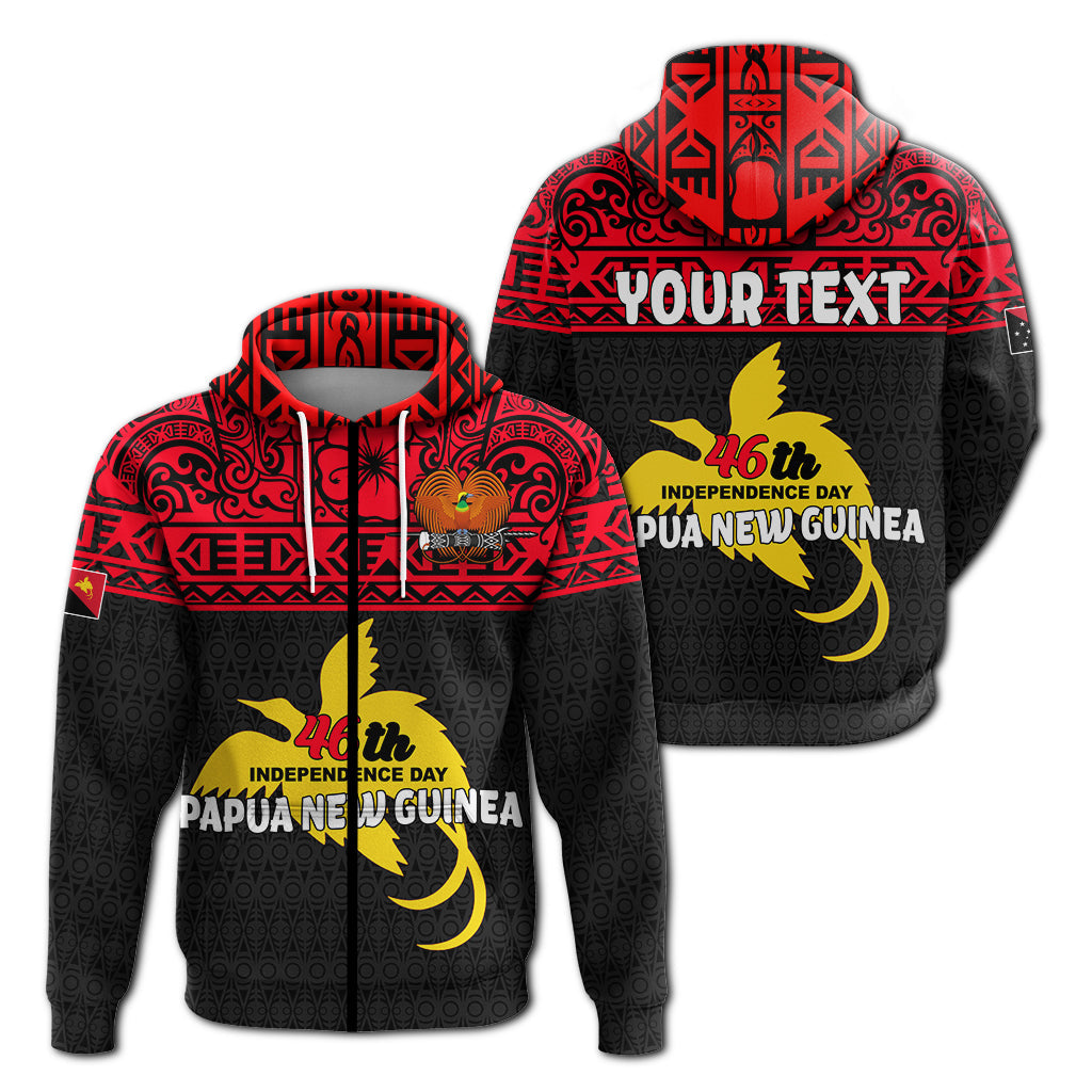 ( Personalised) Papua New Guinea Independence Day Zip Up Hoodie