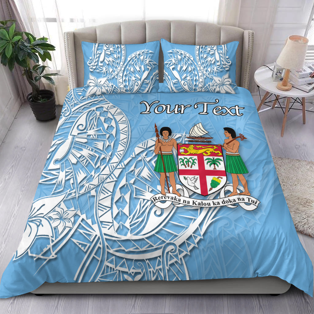 (Custom Personalised) Fiji Bedding Set Plumeria Tribal