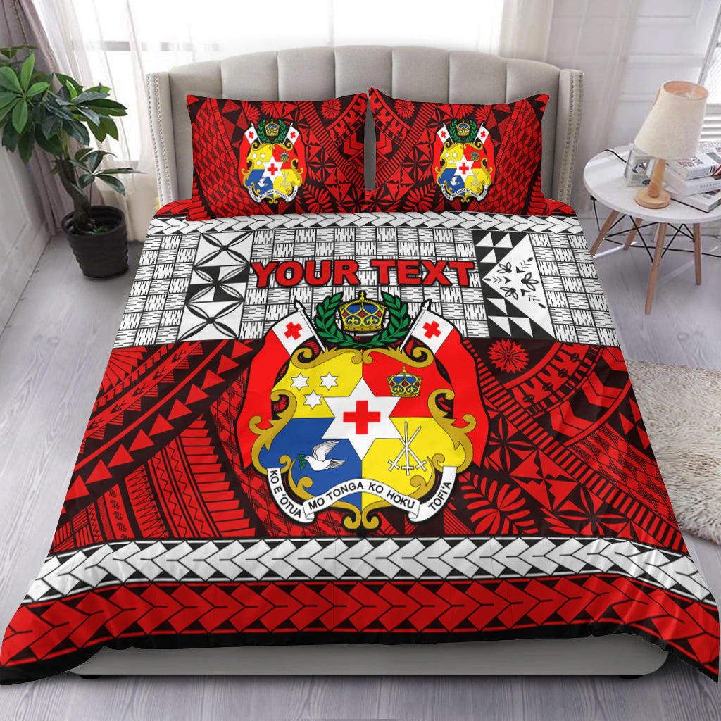 (Custom Personalised) Tonga Bedding Set Be Unique Version 02 Red