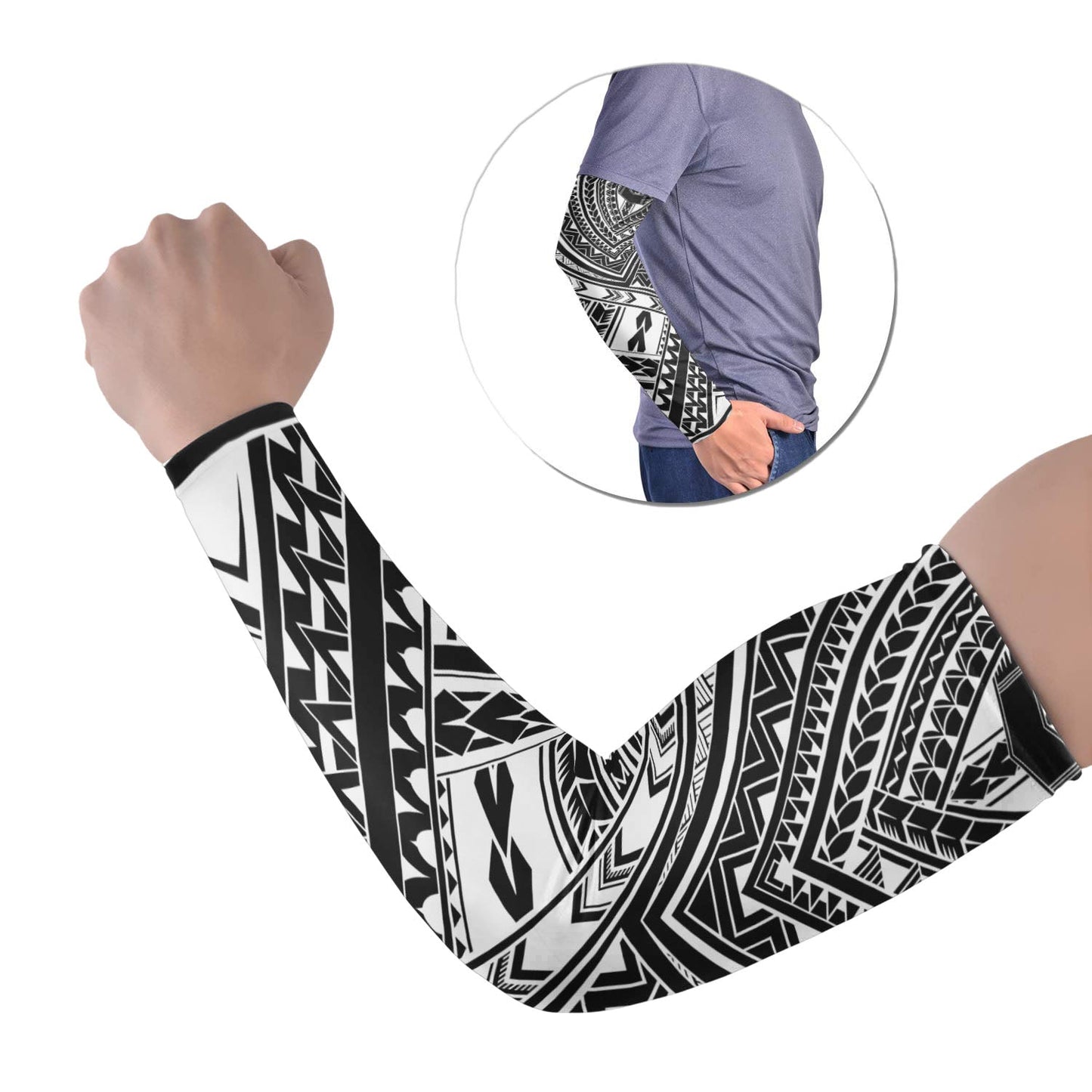 Polynesian Tribal Tattoo Arm Sleeve 43 (Set of Two) Colorful No.25