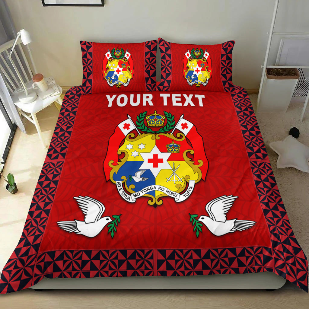 (Custom Personalised) Tonga Bedding Set Be Unique Version 01 Red