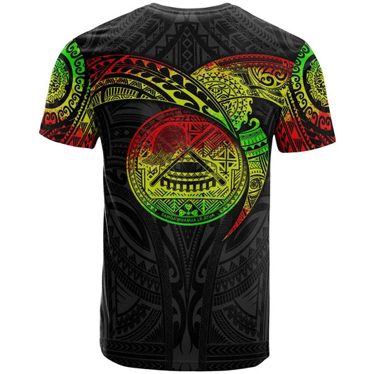 Reggae American Samoa Polynesian T-Shirt Island Polynesian Tribal Pattern Unisex Shirt