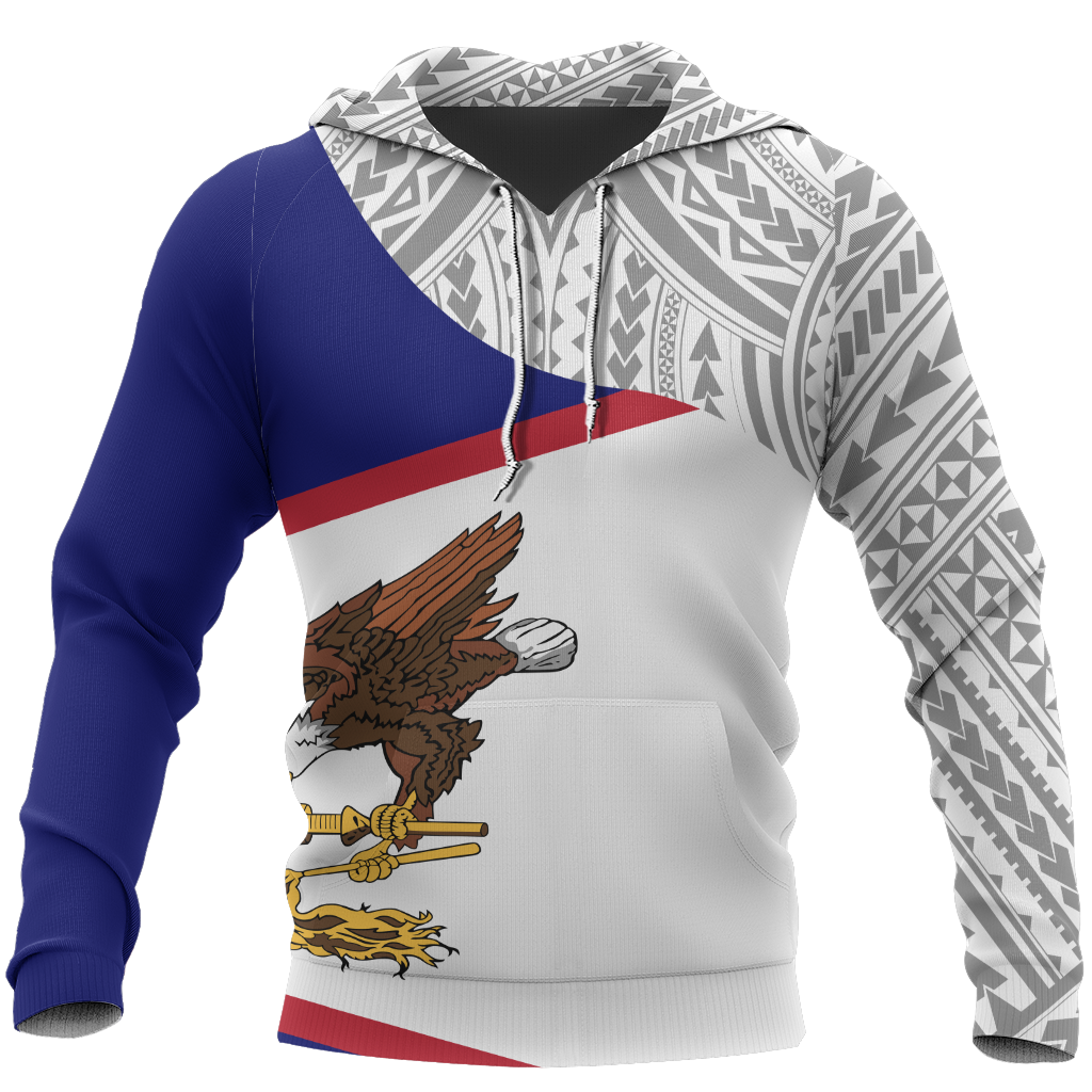 American Samoa Pullover Hoodie American Samoa Flag Polynesian Tattoo A0