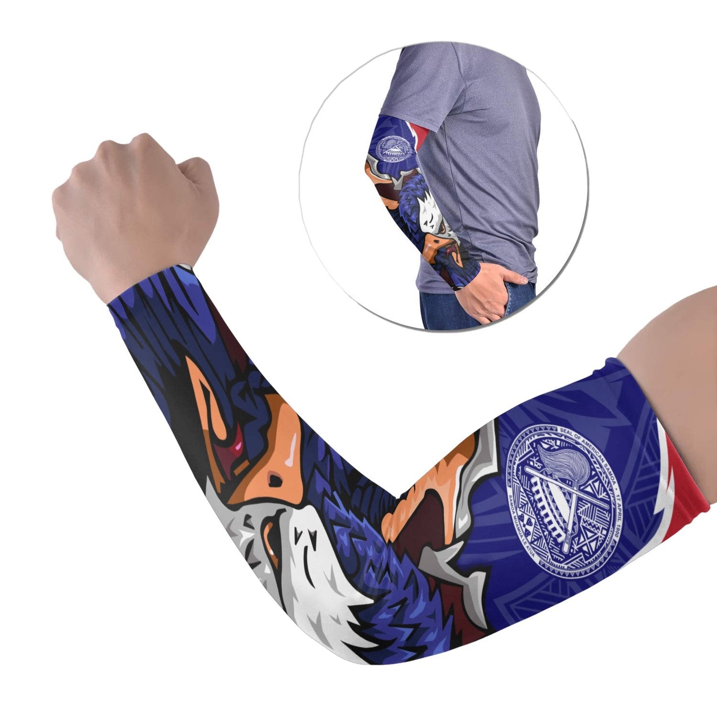 American Samoa Arm Sleeve (Set of 2) - Coat Of Arms With Eagle