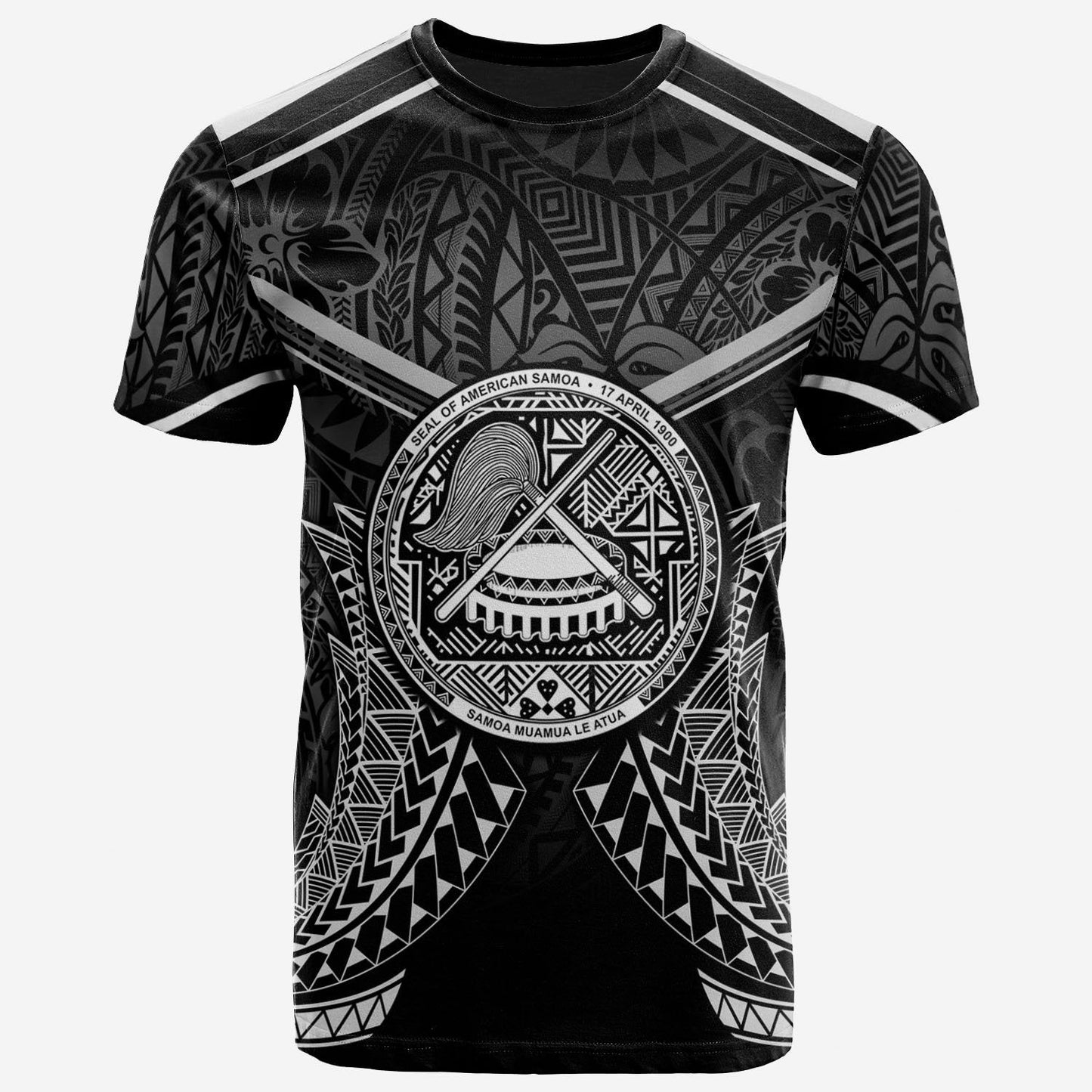 American Samoa T Shirt American Samoa Seal With White Line Style