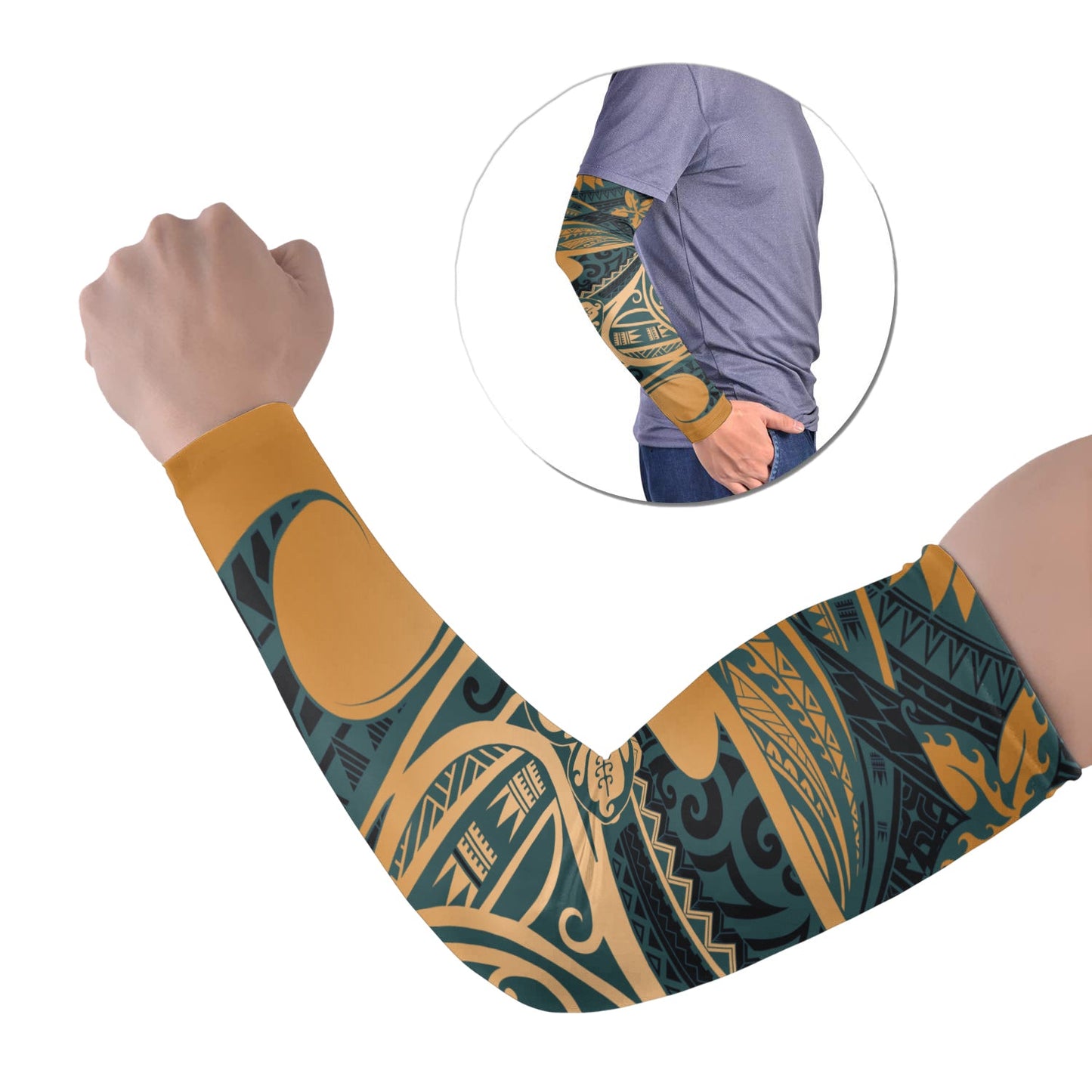 Polynesian Tribal Tattoo Arm Sleeve 43 (Set of Two)