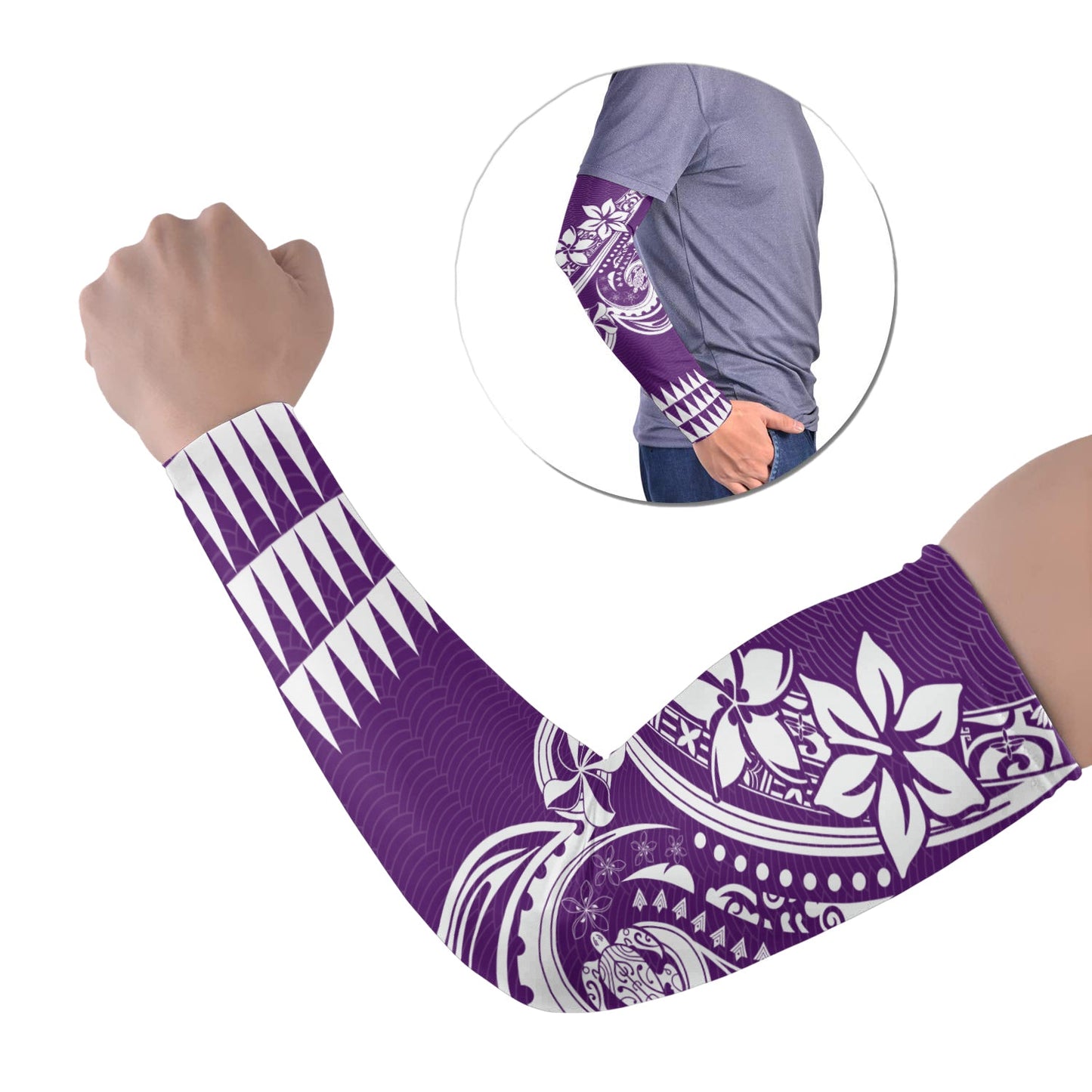 Kakau Hawaiian Polynesian Arm Sleeve 43 (Set of Two) Purple